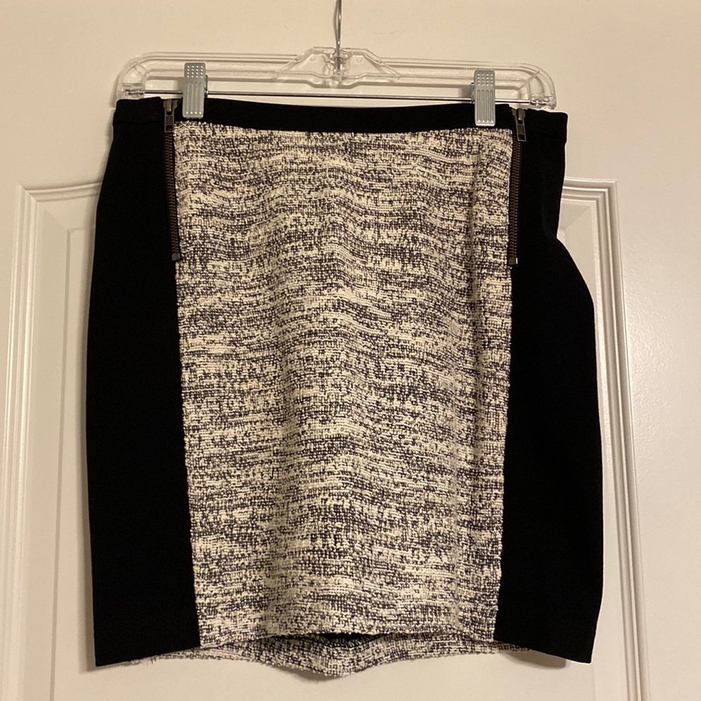 Waverly Grey Black & White Tweed Skirt New with Tags
